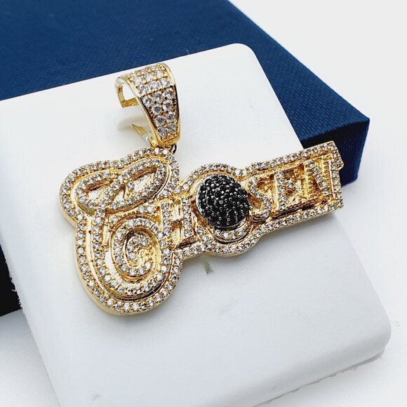 "14K Gold Plated Cubic Zircon Pendant, INUS1BR232 - Picture 3 of 9